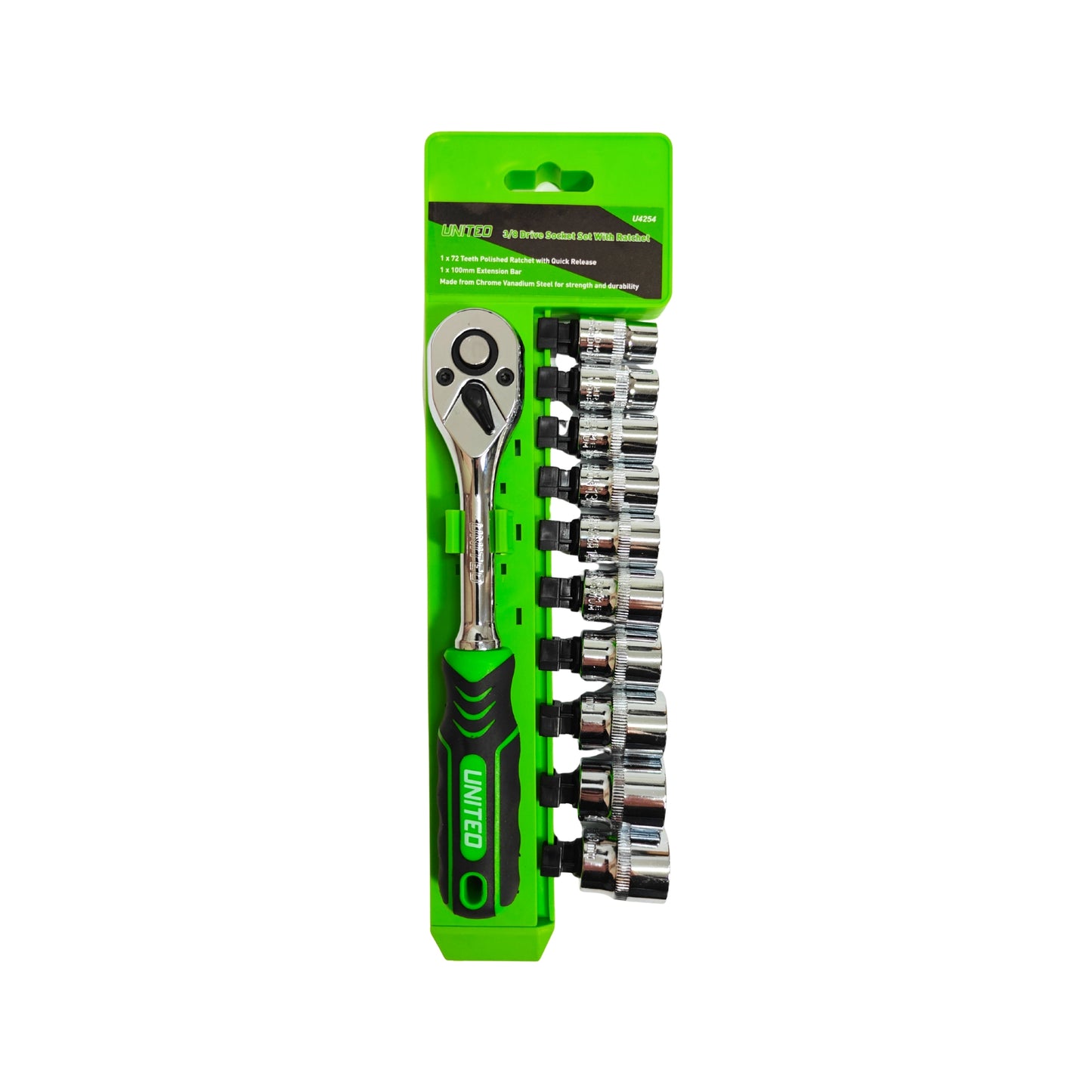 United Tools 3/8Dr Socket Set With Ratchet