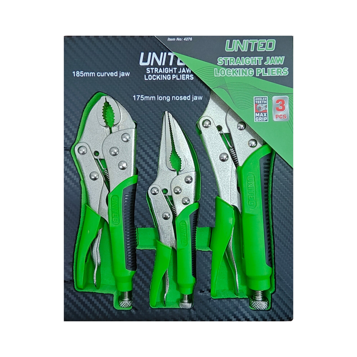 United Tools 3PC Locking Jaw Plier Set