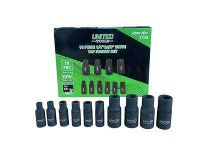 10PC 1/4" & 3/8" Dr Tap Socket Set