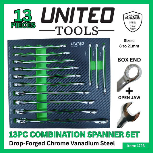 13PC Combination Spanner Set 8-21mm