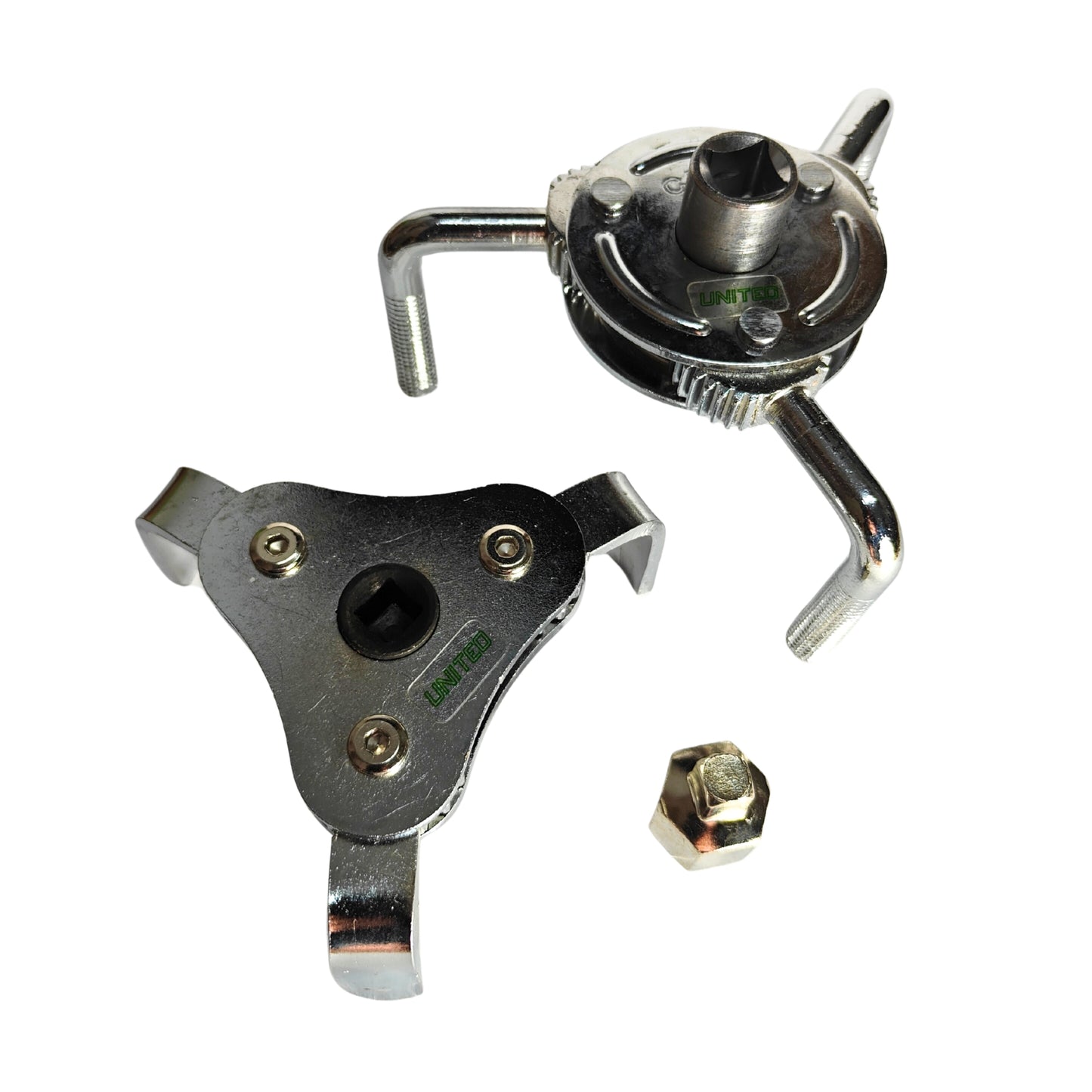 United Tools 2PC 3 Leg Self Adjusting Oil Filter Wrench 63-120mm