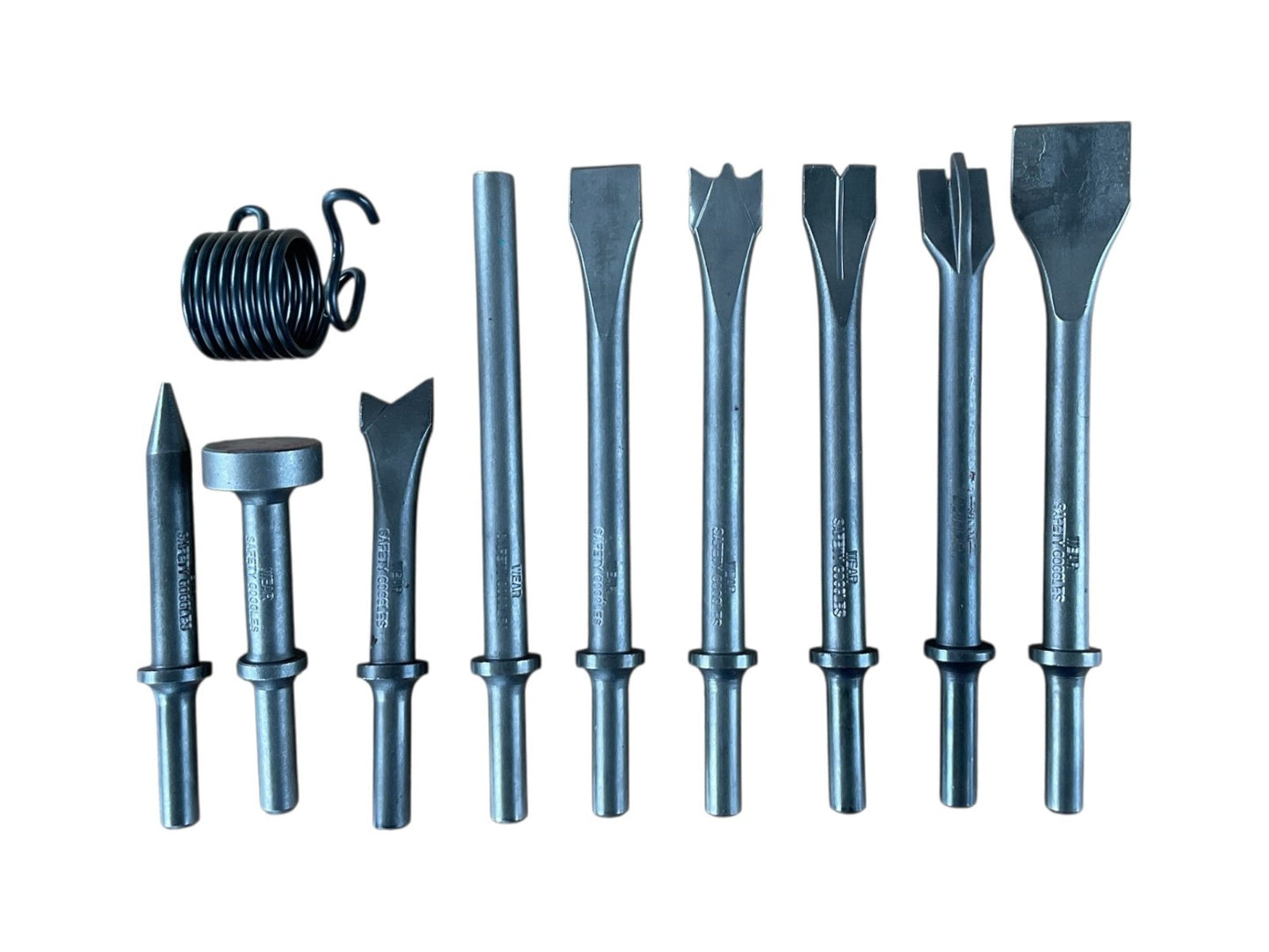 10PC Air Hammer Vibration Chisel Adapters Pneumatic Hammer Bit Set In EVA TORX