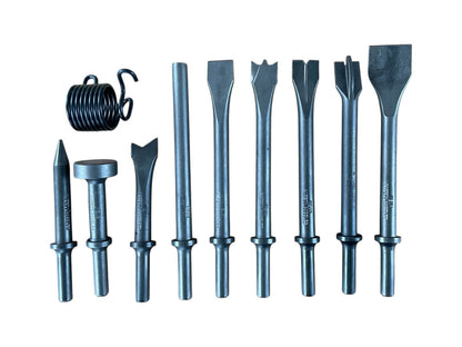 10PC Air Hammer Vibration Chisel Adapters Pneumatic Hammer Bit Set In EVA TORX