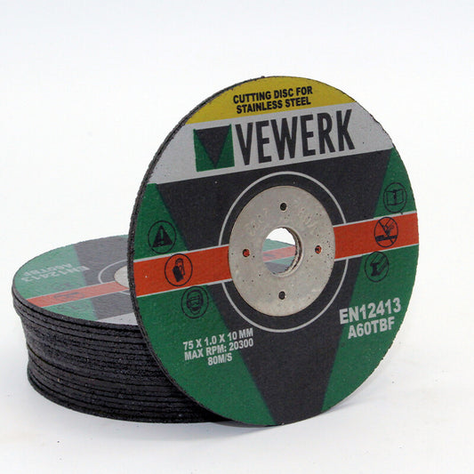 50 X 115mm 45" Thin Metal Cutting Blade Disc For Steel & Stainless For Grinder