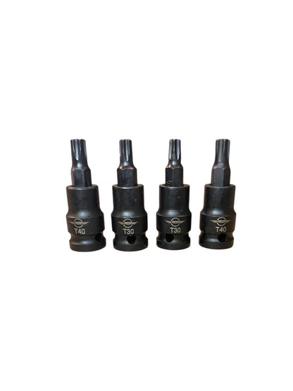 United Tools 1/2" 3/8"Dr Long IMPACT TORX Socket Set T30-T40-T50 Star Tork