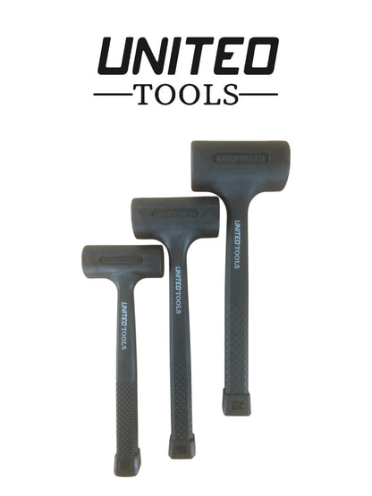 3pc Rubber Mallets Hammers  United Tool￼ Dead Blow 1lb 2lb 3lb