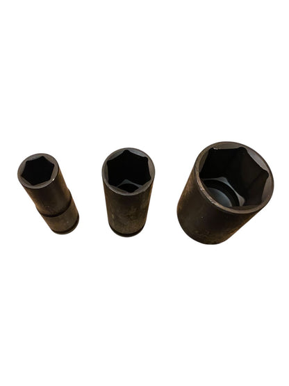 DEEP & SHALLOW IMPACT Socket Set 1/2"Dr 35PC 8-32mm 6pt HEX Sockets Set EVA
