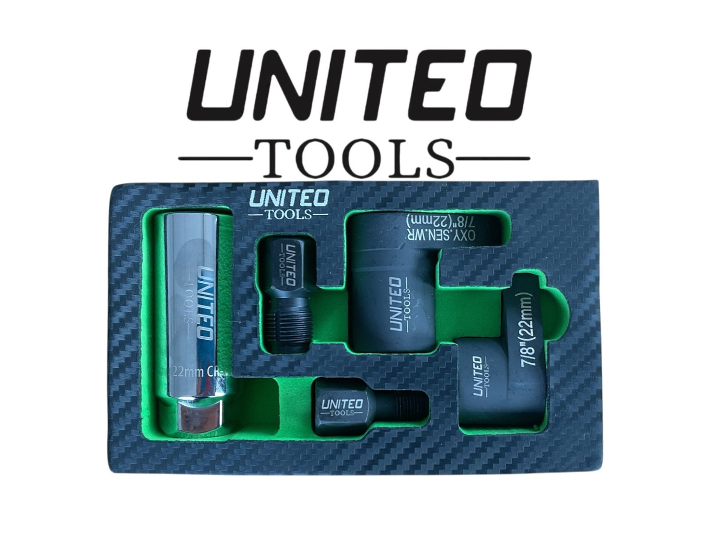 Oxygen Sensor Socket & Thread Chaser Tool Set 5PC In EVA Foam Tray