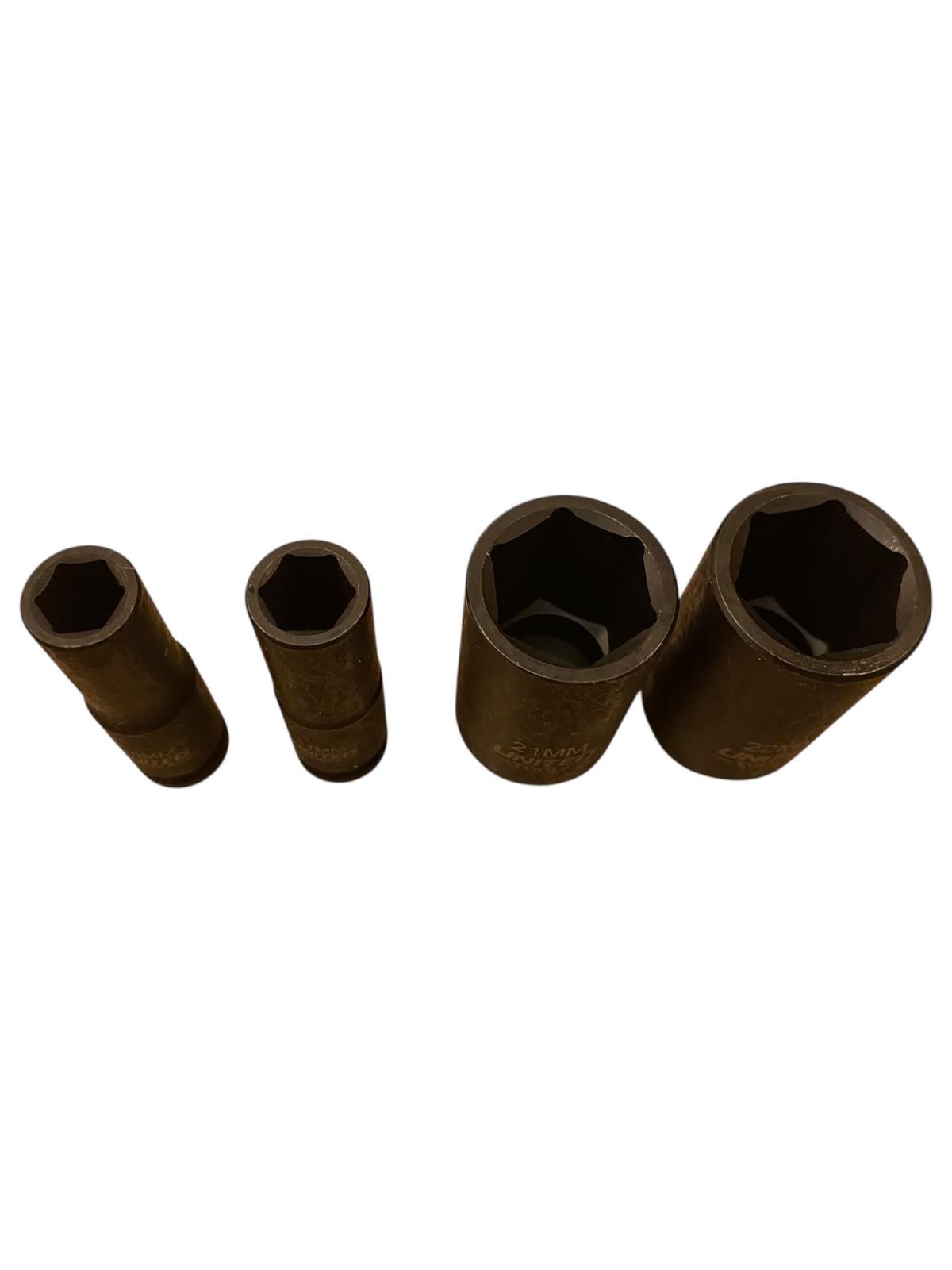 15PC DEEP IMPACT Socket Set 3/8" Dr 10–22mm 6pt HEX Long Reach In EVA Foam