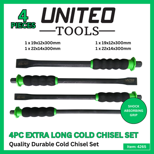 4PC Extra Long 300mm Cold Chisel Set-12/16/19/22mm