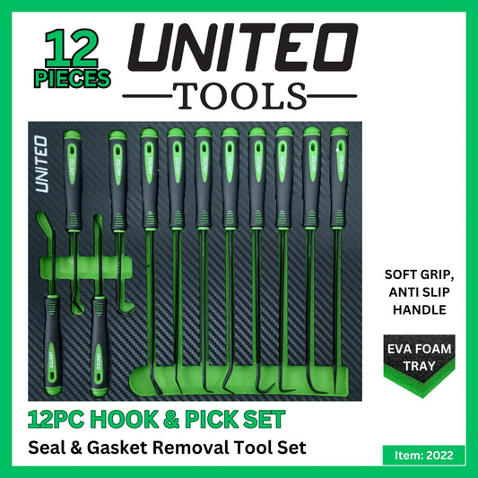 12PC Long Hook And Pick 180mm Tool Set O Ring Seal Removal Set EVA Foam Tray
