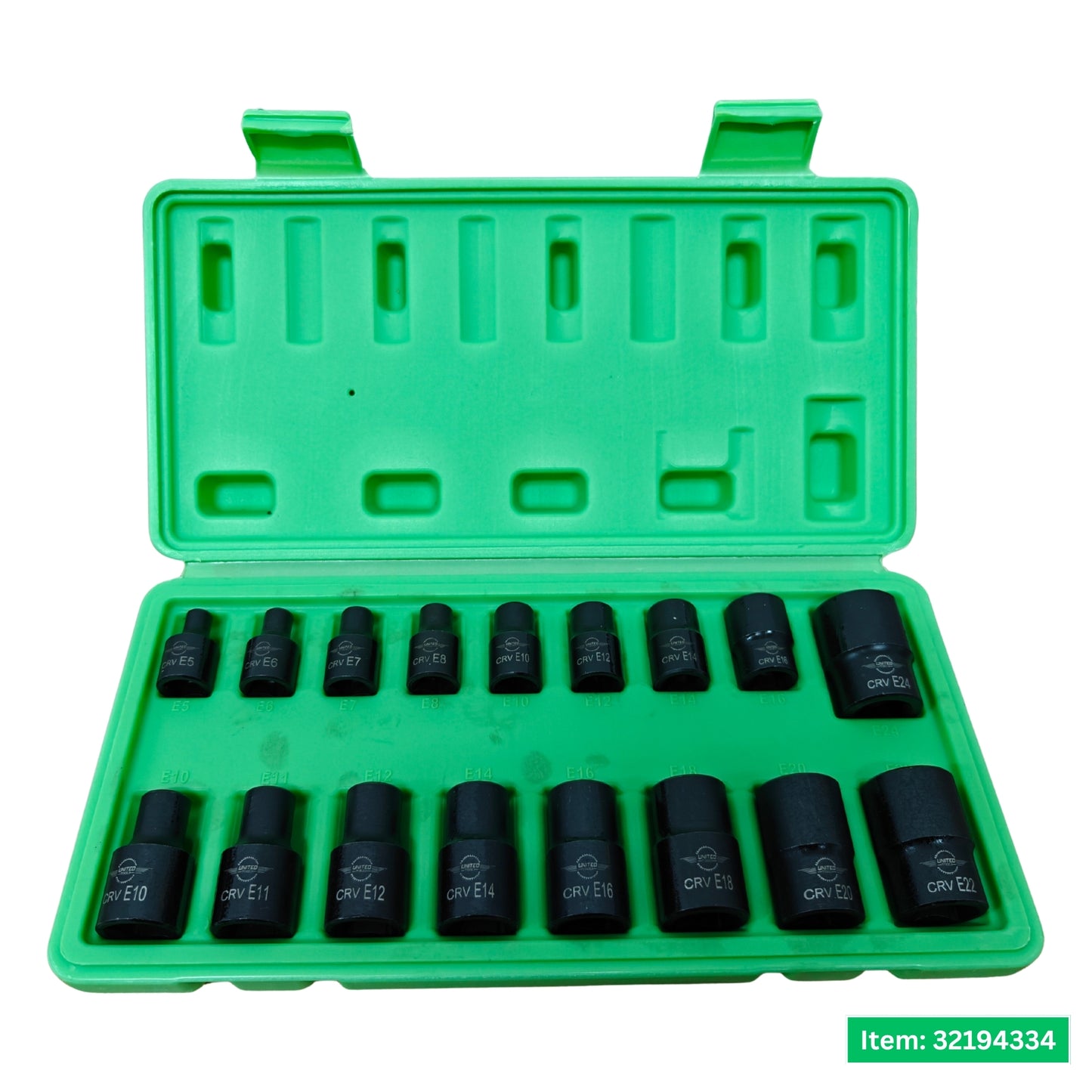 27PC 3/8 & 1/2" Dr Deep & Shallow IMPACT Female E-TORX Socket Set