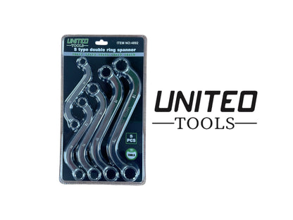 S-Type Spanners 10-19mm Obstruction S Shaped Double Ring Curved Wrench