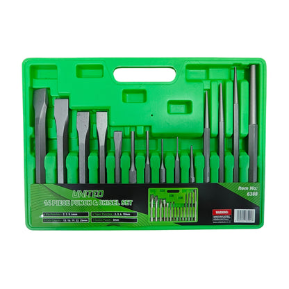 United Tools 14PC Punch & Chisel Set