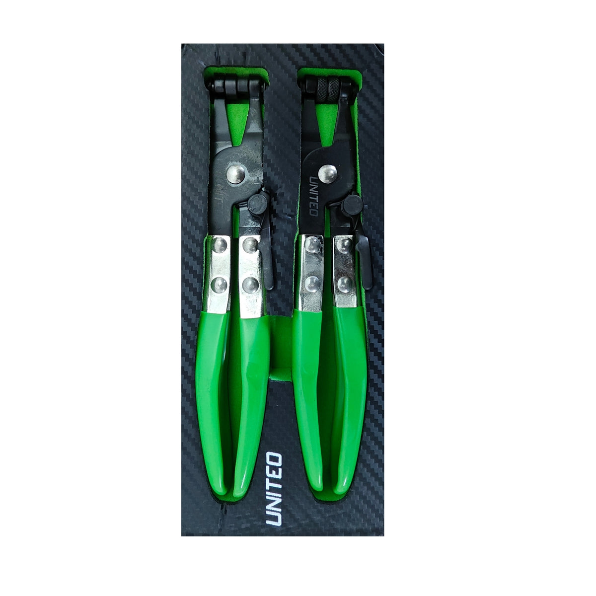 United Tools 2PC Hose Clamp Pliers Set Ratchet Type | EVA Foam Tray