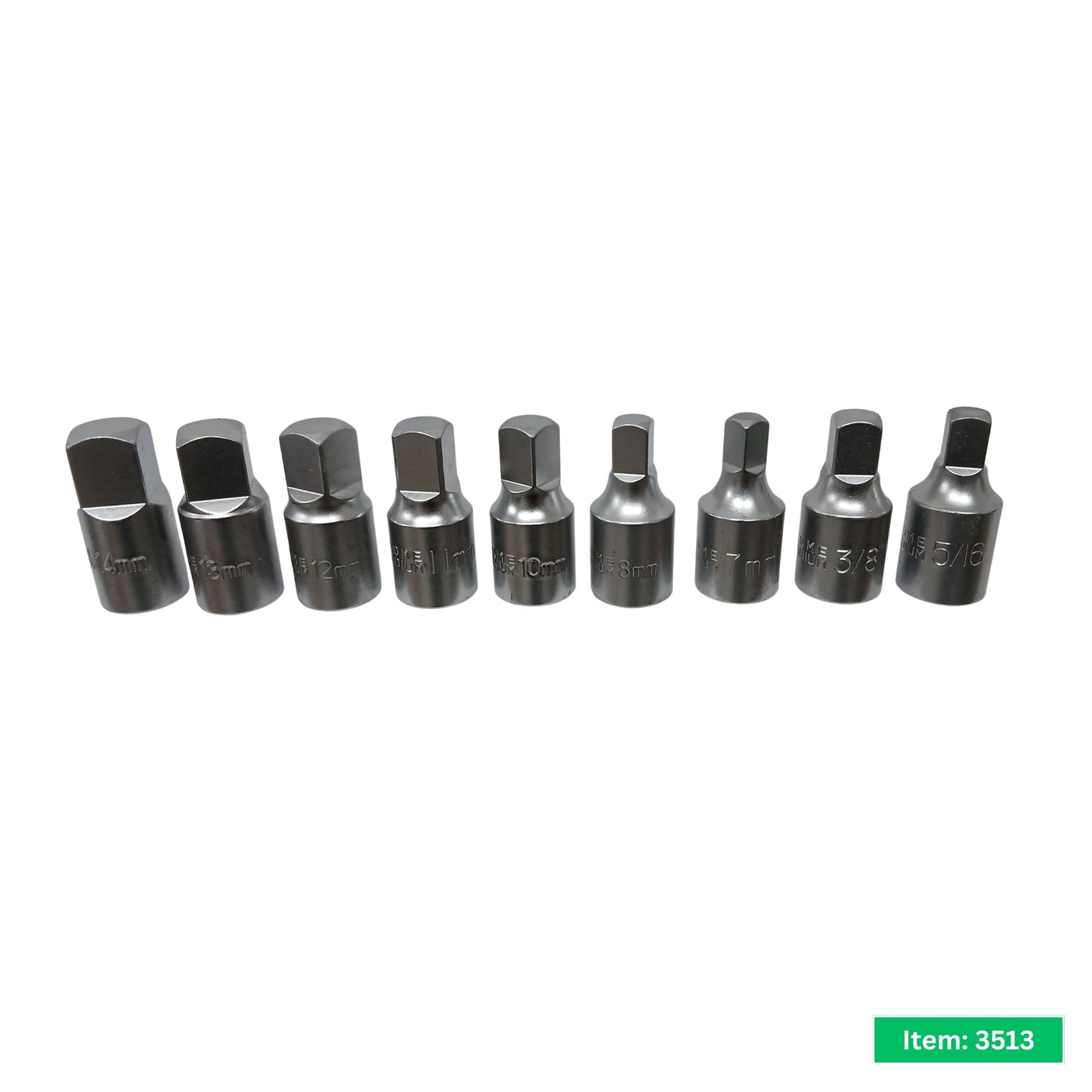 18PC 3/8" Dr Master Drain Plug Key Set Sump Sockets TORX HEX TR in EVA Foam Tray