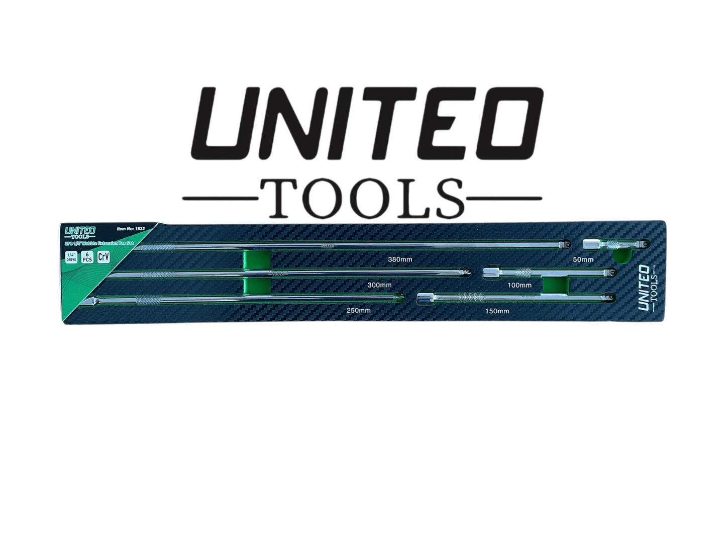 6PC 1/4" Extension Bar Set Made With Crv Metal