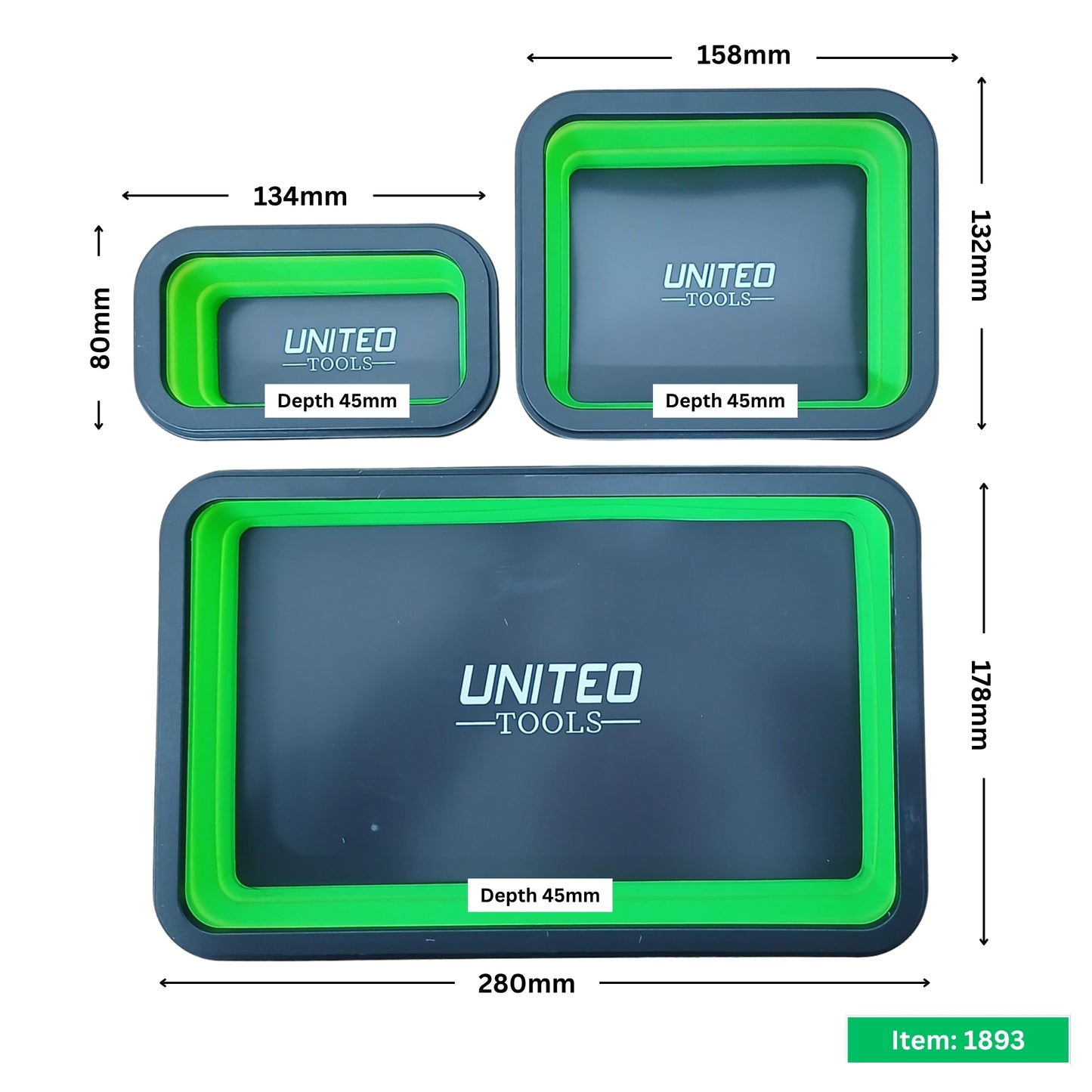 3PC Collapsible Magnetic Parts Tray
