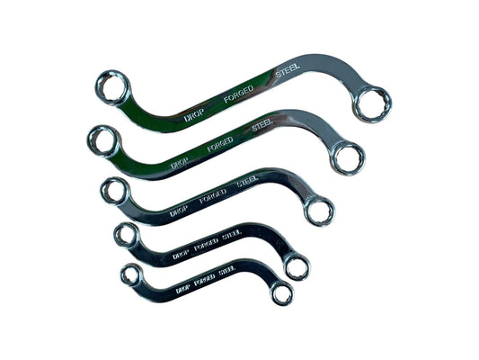 S-Type Spanners 10-19mm Obstruction S Shaped Double Ring Curved Wrench