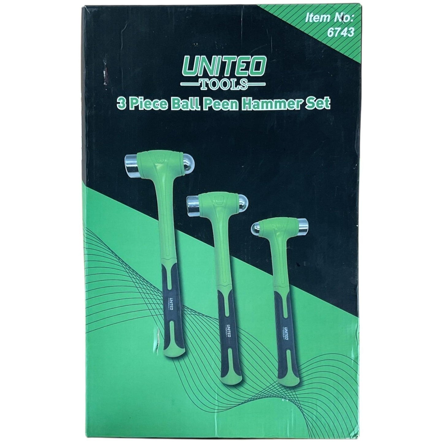 United Tools Dead Blow Ball Pein Hammer 16Oz, 32Oz, 48Oz Set Of 3 With EVA Foam Tray