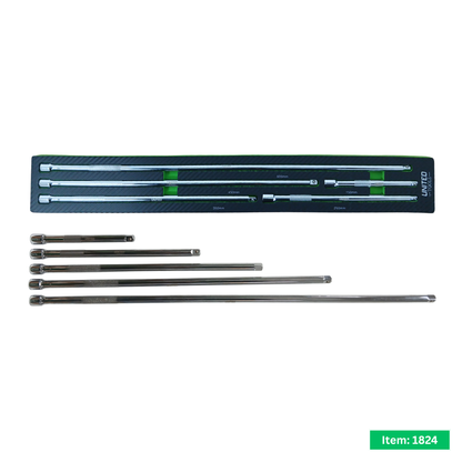 5PC 3/8" Dr Extra Long Extension Bar Set 100, 150, 350, 450, 600mm in EVA Foam