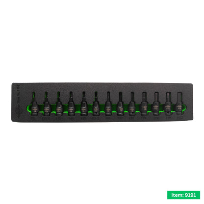 United Tools 13PC Impact Hex Bit Socket Set 3/8" Dr H2-H12 EVA Tray