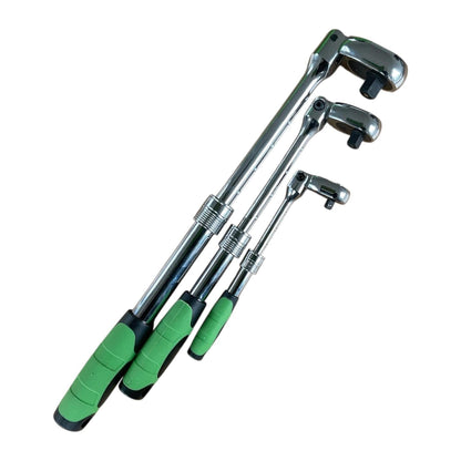 3PC Extendable Flexi-Head Quick Release Ratchet Set