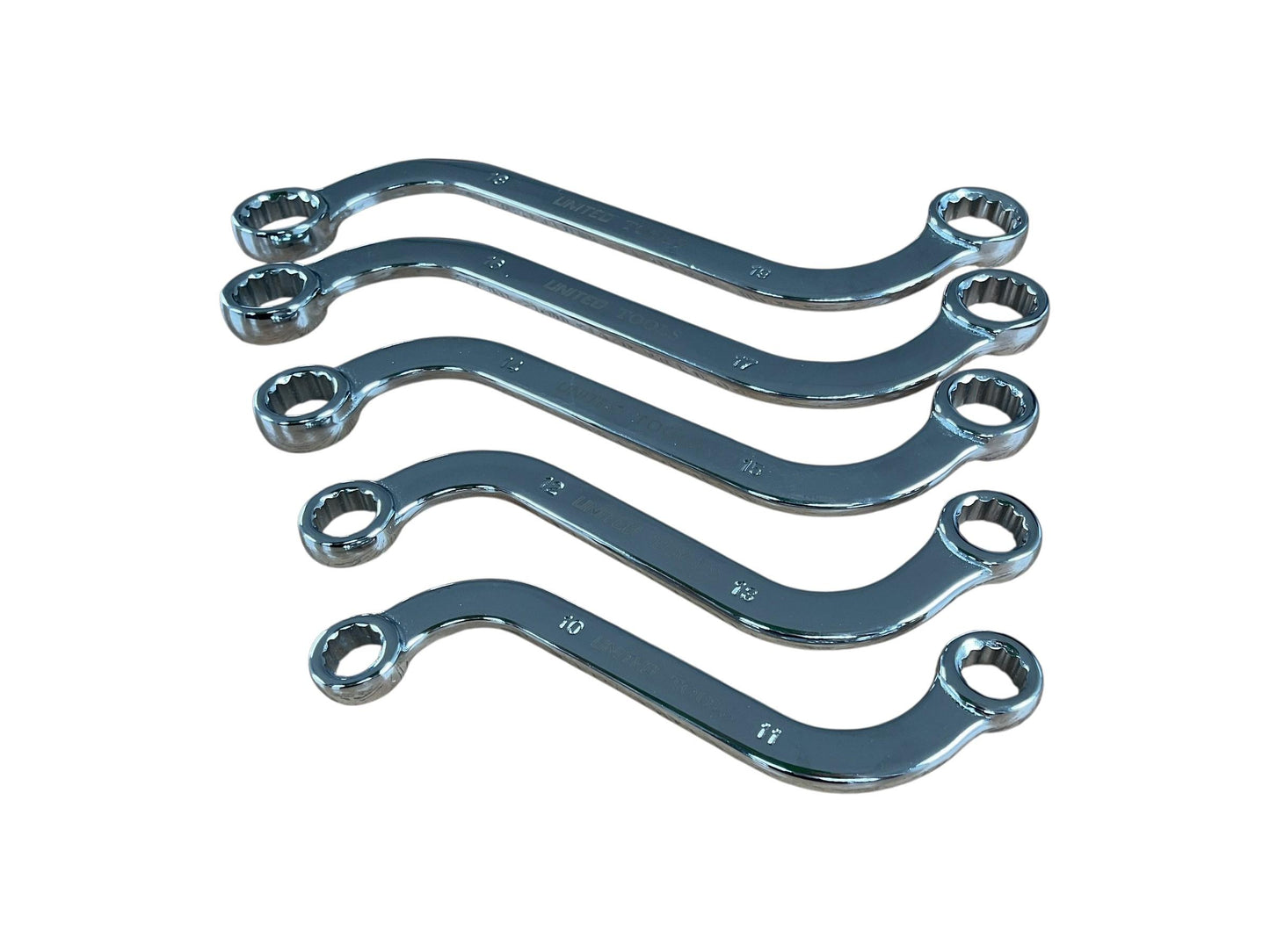 S-Type Spanners 10-19mm Obstruction S Shaped Double Ring Curved Wrench