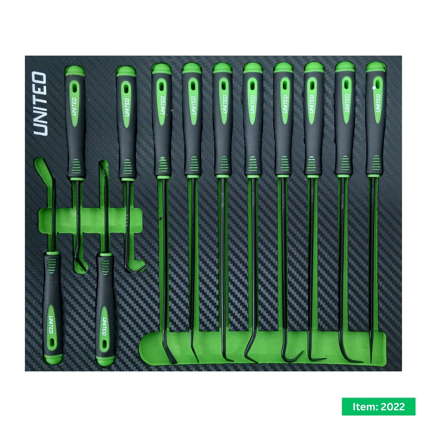 12PC Long Hook And Pick 180mm Tool Set O Ring Seal Removal Set EVA Foam Tray