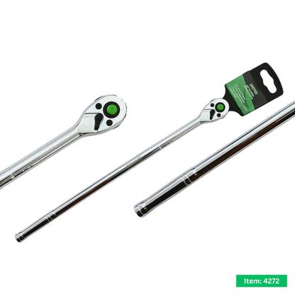 1/2" Drive 609mm Extra Long Ratchet Handle Reversible Quick Release 72 Teeth