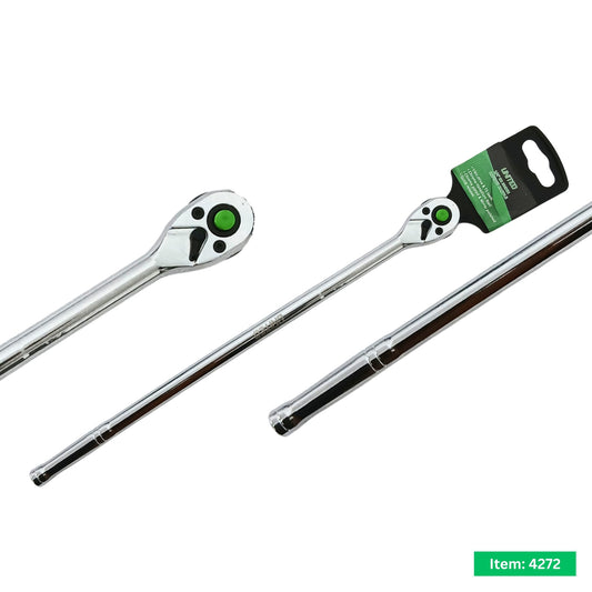 1/2" Drive 609mm Extra Long Ratchet Handle Reversible Quick Release 72 Teeth