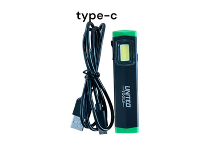 Led Hanging Inspection Mini Work Flash Light BRIGHT Torch TYPE-C