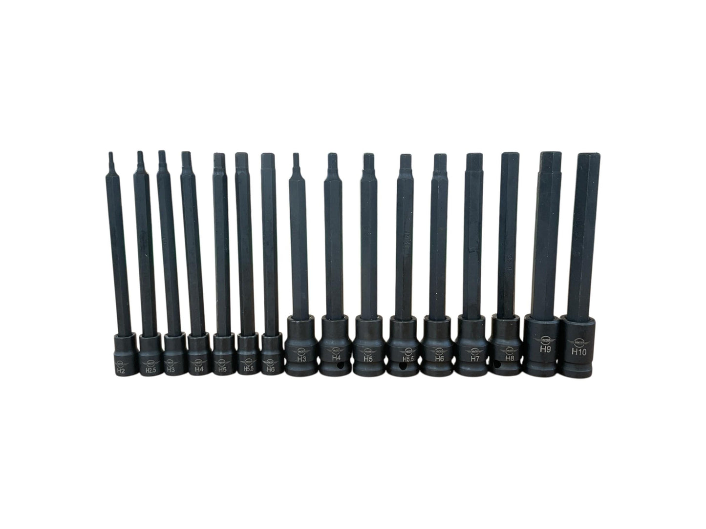 United Tools 56 Industrial IMPACT HEX Bit Socket Set H2-H19 1/4" 3/8" 1/2"Dr