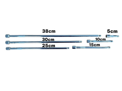 6PC 1/4" Extension Bar Set Made With Crv Metal