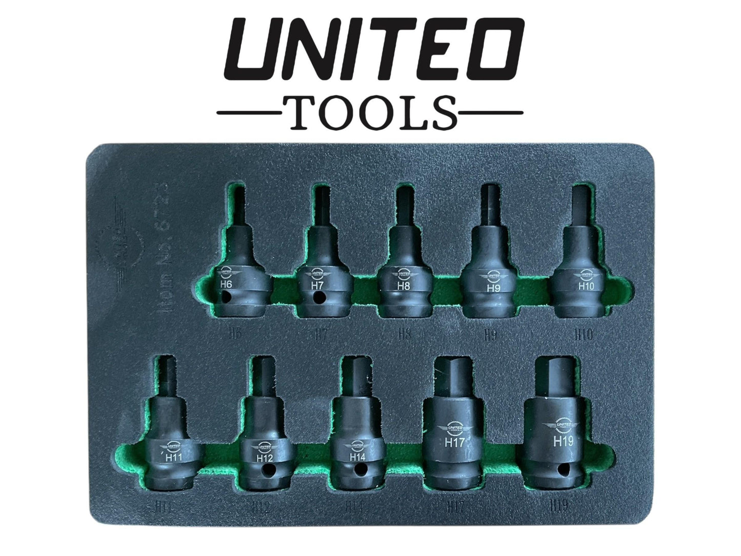 United Tools 10PC 1/2" Dr IMPACT HEX Drr Sockets