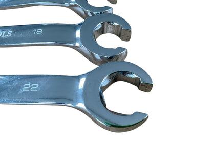 Flare Nut Spanner Set 7PC Brake Pipe Gas Fuel Spanner Flare Wrench 8-24mm