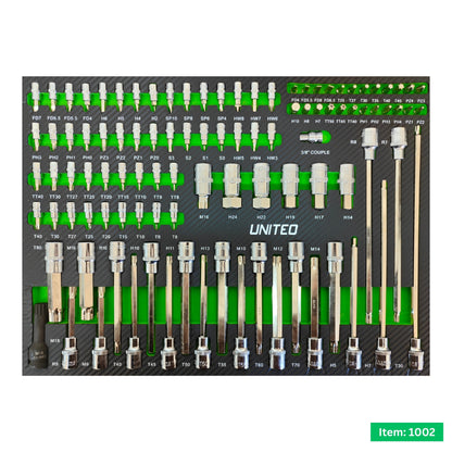 XXL Professional 7 Drawer Roller Lockable Tool Cabinet with 286 Tools