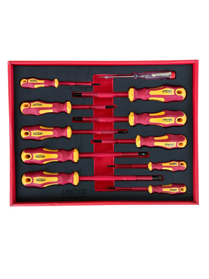 11PC Insulated Screwdriver Set Slotted Tool Set EVA Foam