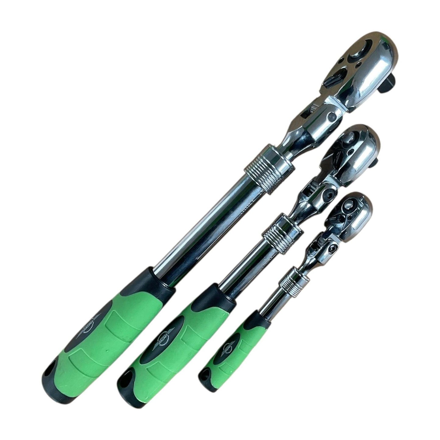 3PC Extendable Flexi-Head Quick Release Ratchet Set