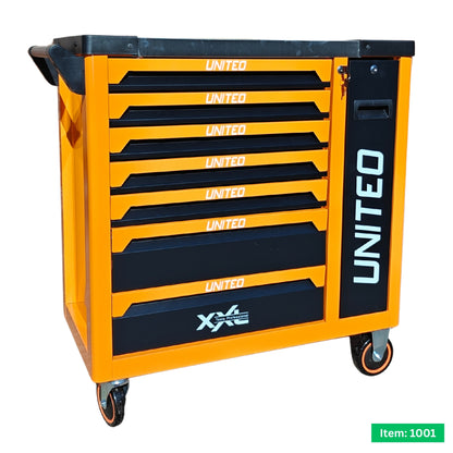 XXL Professional 7 Drawer Roller Lockable Tool Cabinet with 286 Tools