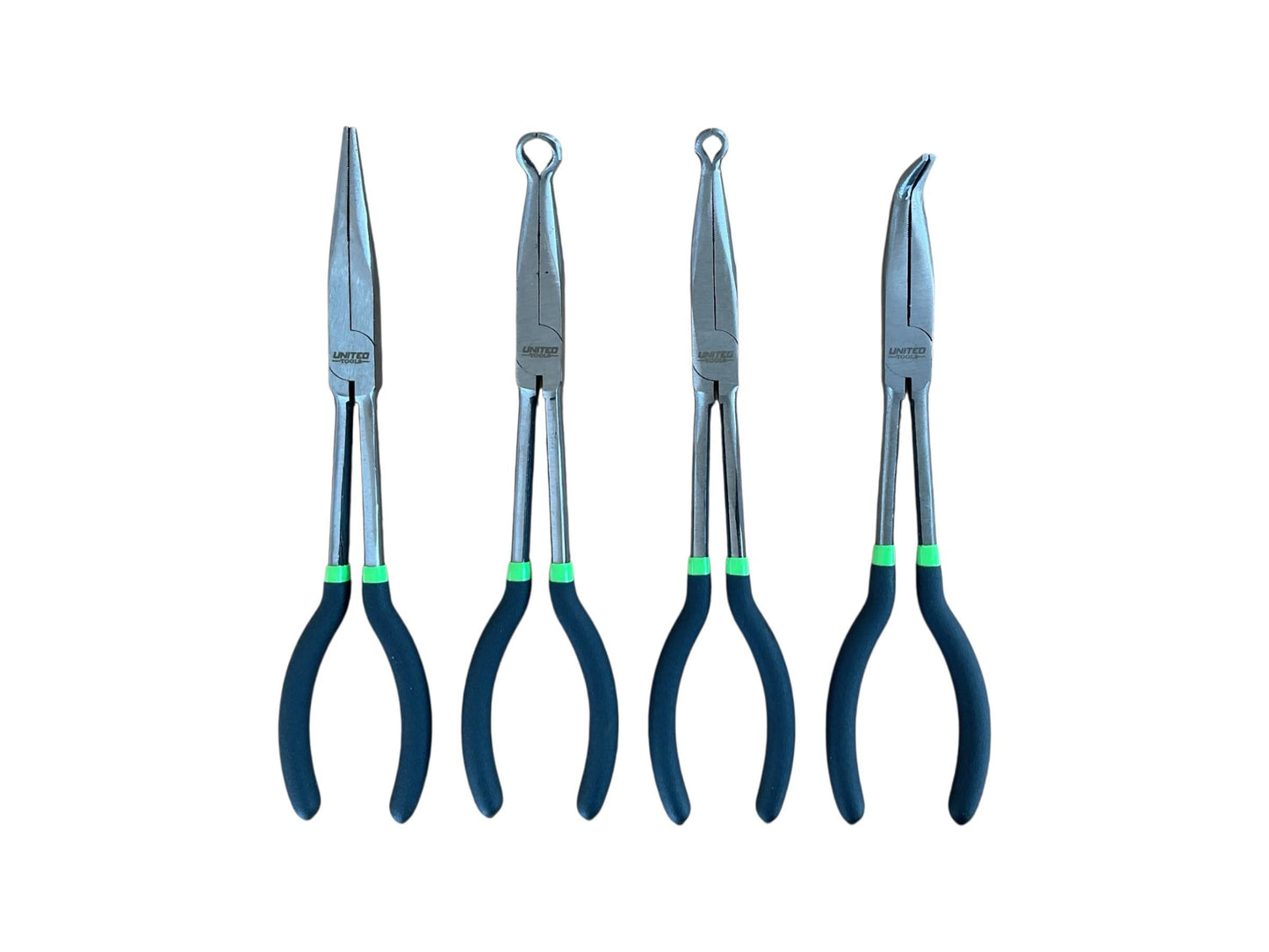 United Tools 4pc 285mm Long Reach Pliers Set Soft Grip Handles