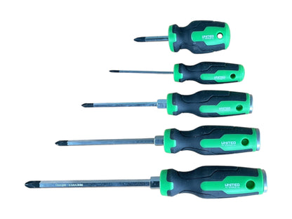 United Tools 10pc Magnetic Screwdriver Set Go Through Phillips Slotted in EVA Tray