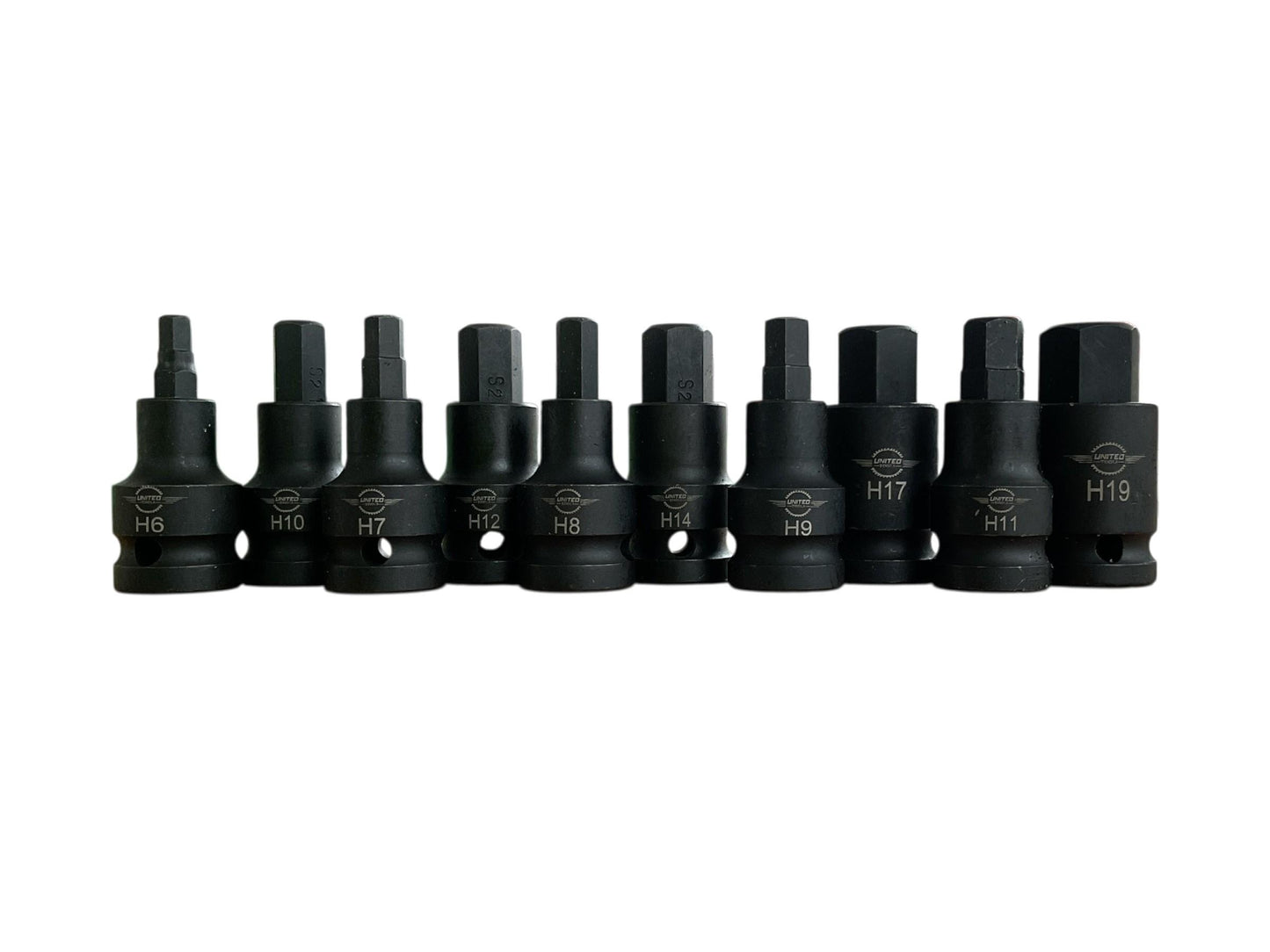 United Tools 10PC 1/2" Dr IMPACT HEX Drr Sockets