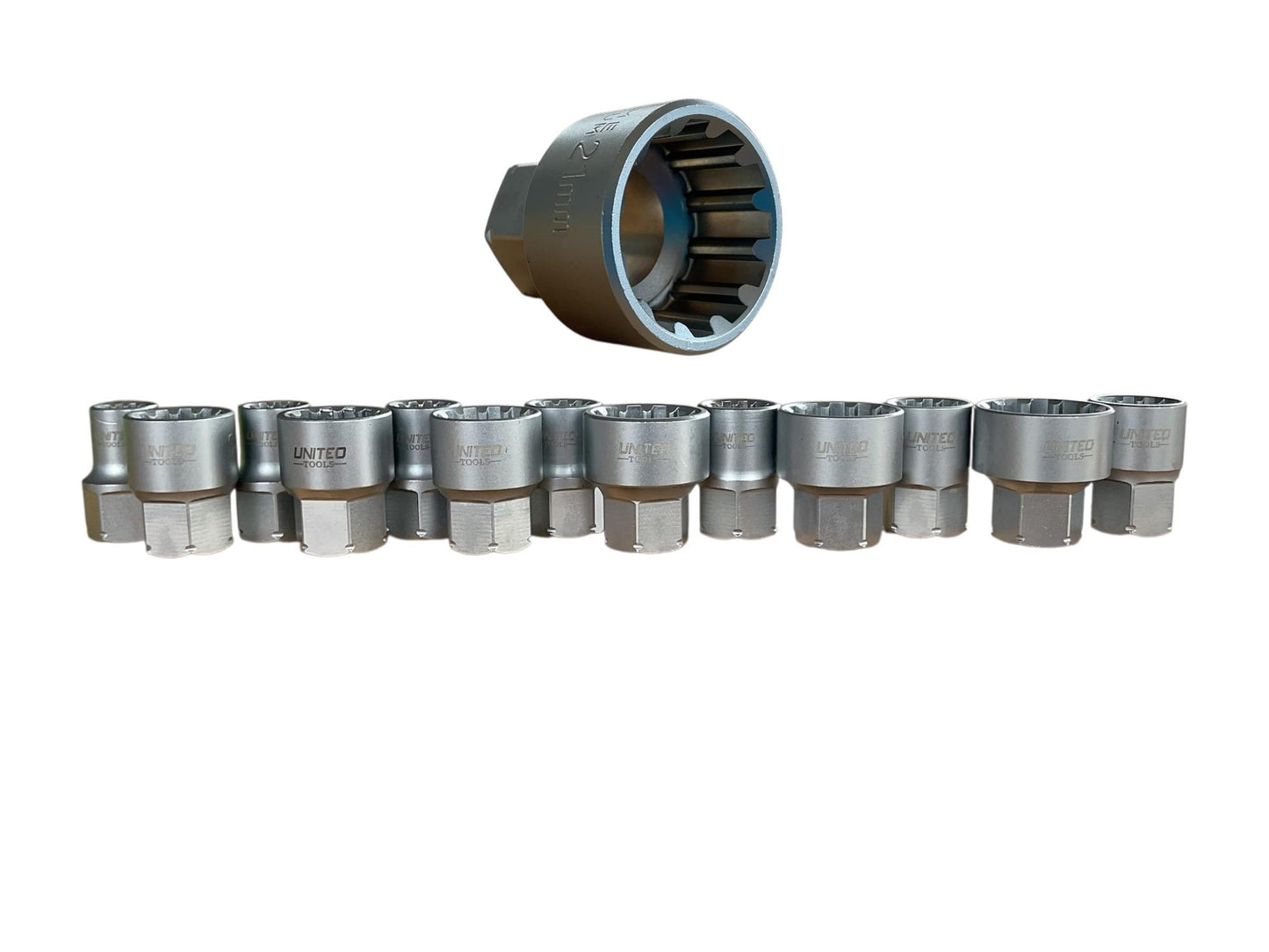 17PC 3/8" & 1/2" Go Through Socket Set In EVA Foam Tray