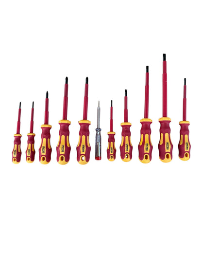 11PC Insulated Screwdriver Set Slotted Tool Set EVA Foam