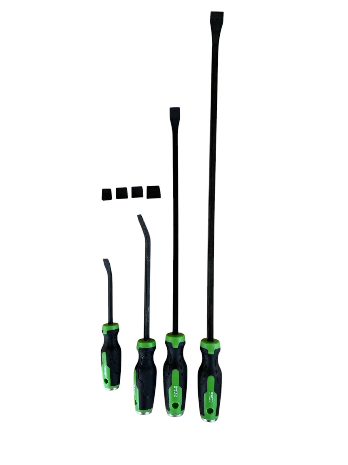 4PC Pry Bar Set Jemmy 200mm 300mm 450mm 600mm Go-Thru Lever Bars Wrecking