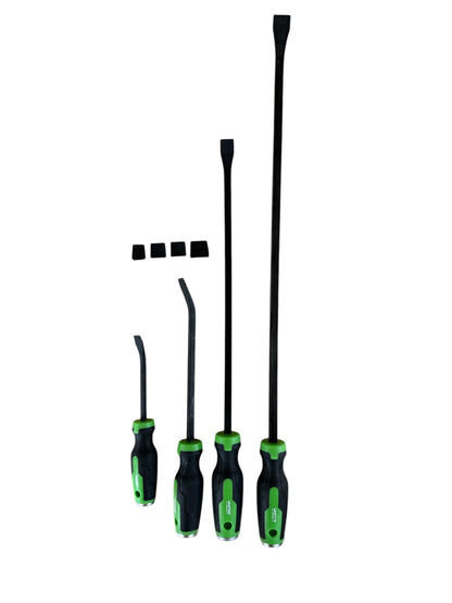 4PC Pry Bar Set Jemmy 200mm 300mm 450mm 600mm Go-Thru Lever Bars Wrecking