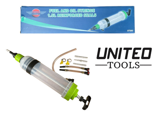 Fuel Retriever Syringe 1.5 Ltr Suction Pump Fuel Tank Drainer Primer Tool